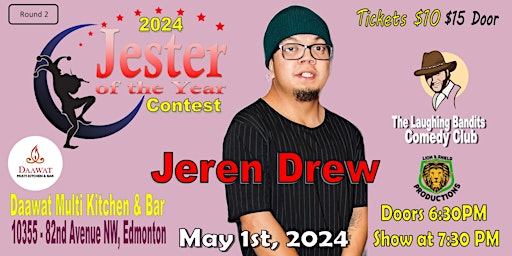 Primaire afbeelding van Jester of the Year Contest - Daawat Multi Kitchen Starring Jeren Drew