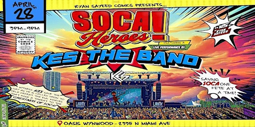 SOCA HEROES! ft. KES THE BAND!, TODAY(Sunday, April 28 · 3 - 9pm) primary image