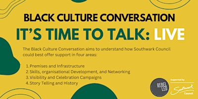Primaire afbeelding van Black Culture Conversation: Live Event