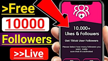 > Free 1000 Followers >>Live TikTok Follower Generator 2024 New Updated  primärbild