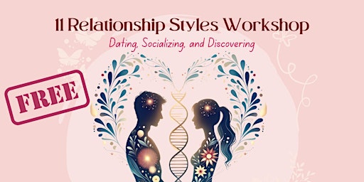 Image principale de Dating, Socializing and Discovering: 11 Relationship Styles Workshop +1