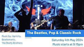 Imagem principal do evento Live Music: Apricity, Beatlemanic, The Beefy Brothers