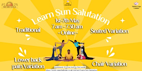 Learn Sun Salutation - Free 7 days May Yoga Challenge