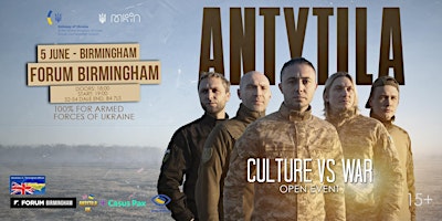 Imagen principal de «Culture vs War» with ANTYTILA band - charity event in Birmingham
