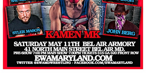 Imagem principal do evento EWA Pro Wrestling Great Maryland Bash 2024 May 11th 2024