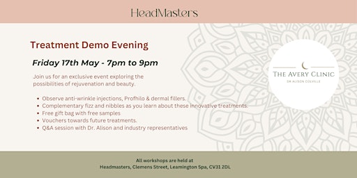 Headmasters - Workshop Series - Treatment Demo Evening primary image
