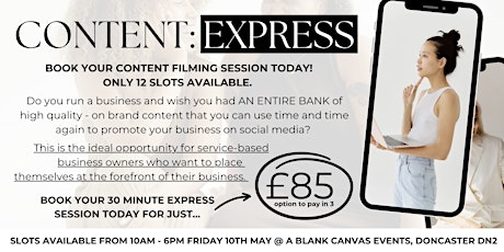Content:Express - Book Your Content Filming Session