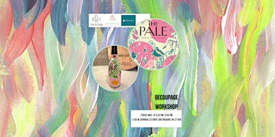 Imagen principal de Decoupage (Rosé Bottle Painting) Workshop