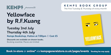 Book Club - Tuesday - Yellowface by R.F. Kuang