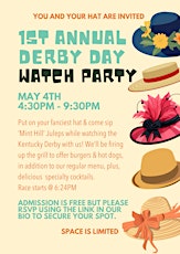 1st Annual Forest Trail House Derby Day Watch Party