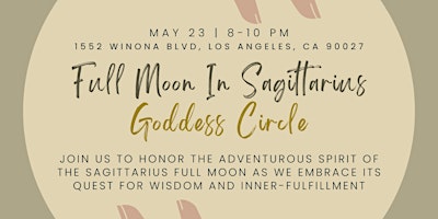 Primaire afbeelding van Sagittarius Full Moon Goddess Circle & Sound Bath