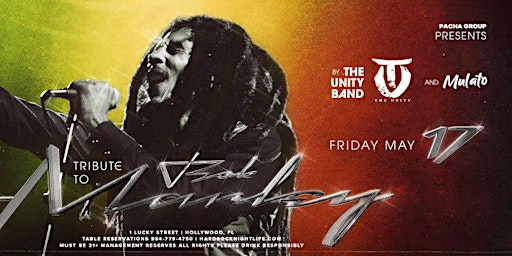 Hauptbild für Bob Marley Tribute Show by THE UNITY BAND Friday May 17th @ ROOFTOP LIVE