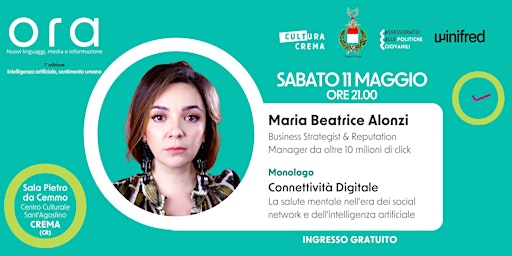 "Connettività Digitale" - Maria Beatrice Alonzi a ORA