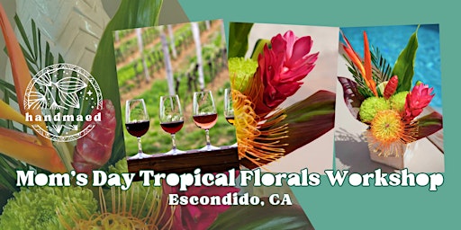 Mother's Day Florals Arrangements w/ Tropicals, Wine included primary image