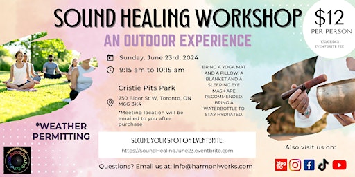 Sound Healing Workshop with Groups (Outdoor Experience) primary image