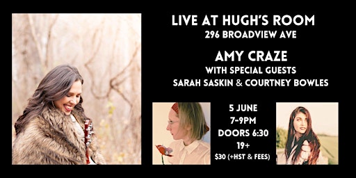 Imagem principal do evento Amy Craze-Live at Hugh's Room