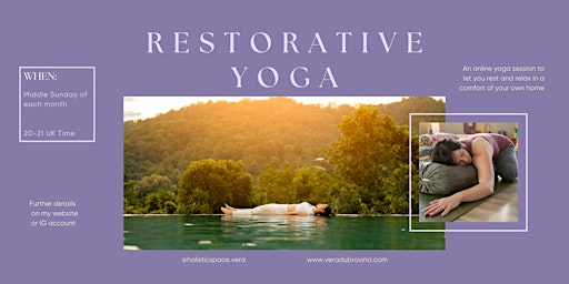 Image principale de Restorative Yoga - Online