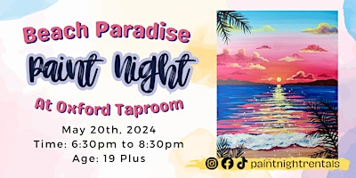 Image principale de Paint Night at The Oxford Taproom