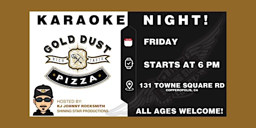 Family Karaoke at Gold Dust Pizza Copperopolis primary image