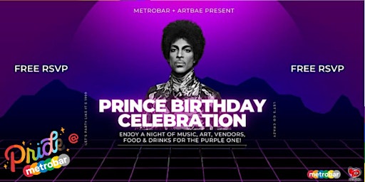 Primaire afbeelding van Pride @ metrobar: A Prince Birthday Celebration @ metrobar