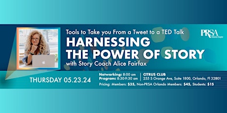 Imagem principal do evento PRSA May Breakfast: Tools to Take You from a Tweet to a TED Talk