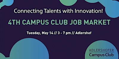 4th Campus Club Job Market: Connecting Talents with Innovation primary image