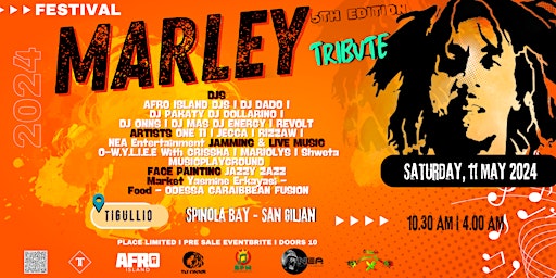 MARLEY Tribute 5th Edition - 2 stages! AFROBEATS AMPIANO - REGGAE DANCEHALL primary image