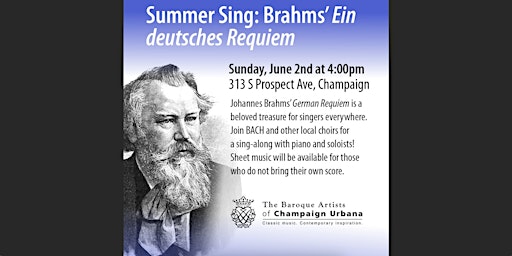 Imagem principal do evento Summer Sing: Brahms’ Ein deutsches Requiem