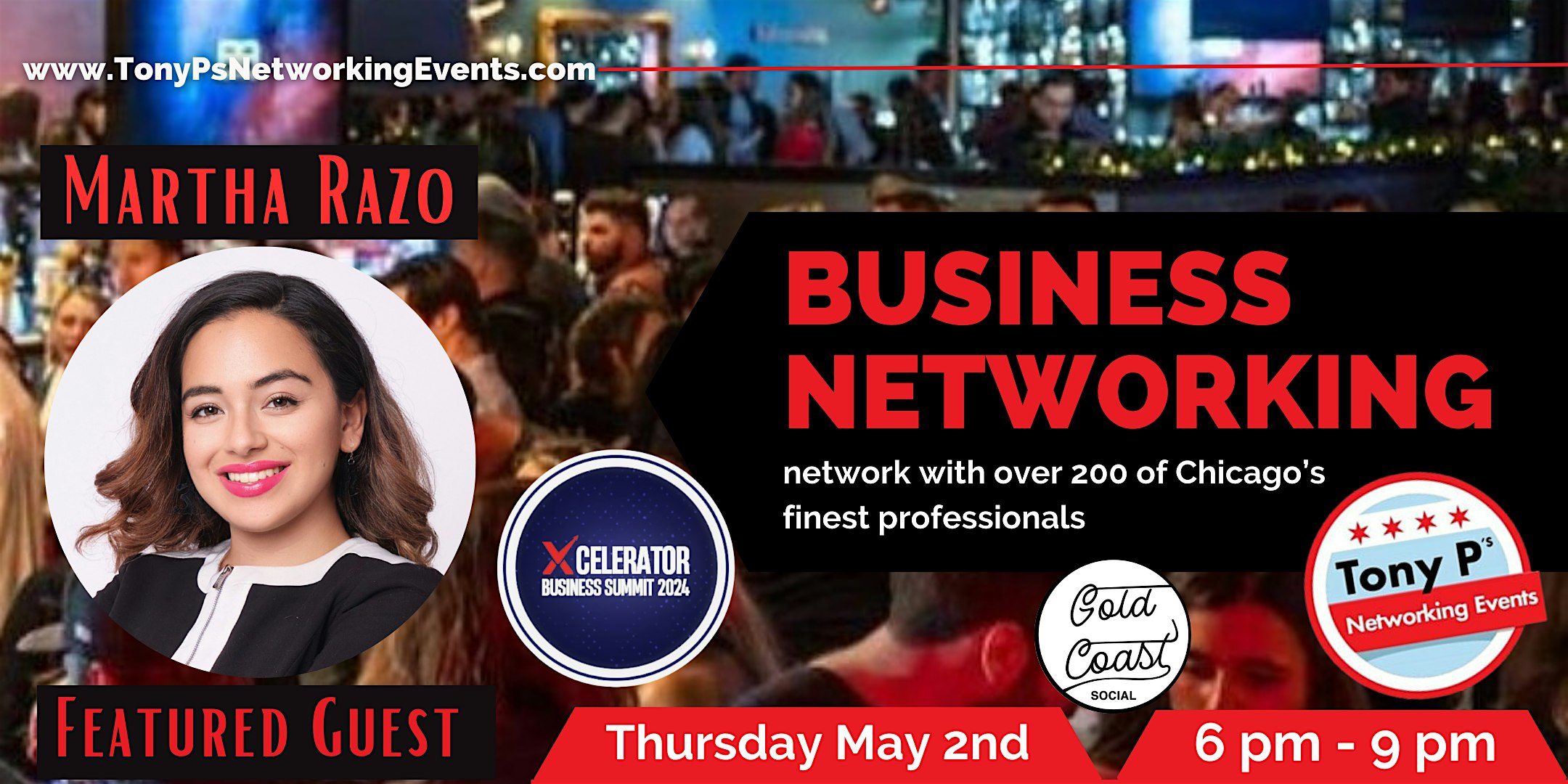 Tony P’s May Business Networking Event at Gold Coast Social: Thurs May 2nd