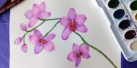Painting Watercolor Orchids