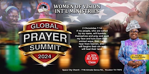 Imagem principal de Women of Vision  Int. Min. USA  Global Prayer Summit (WOVIM USA GPS)