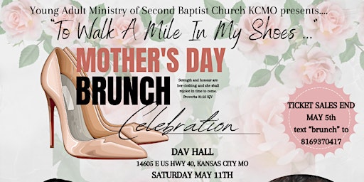 Primaire afbeelding van "To Walk a Mile in My Shoes" Mother's Day Brunch