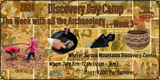 Immagine principale di The Week with all the Archaeology - Week #3 - JMDC's Discovery Day Camp 