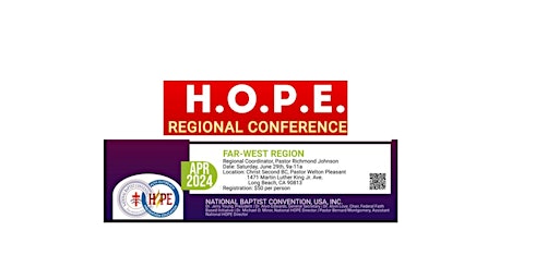Primaire afbeelding van HOPE Far-West Regional Conference (Coordinator:  Pastor Richmond Johnson)