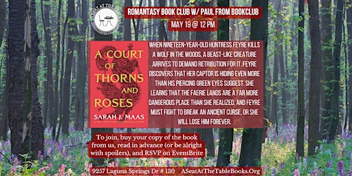 Imagem principal do evento Romantasy Book Club w/ Paul from Bookclub: A Court of Thorns and Roses