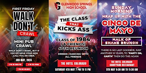 Imagem principal do evento Glenwood Springs Class of 1984  (& Friends) 40th Reunion May Party Weekend!