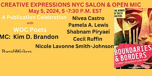 Primaire afbeelding van Creative Expressions NYC May 5, 2024 Online Salon and Open Mic.