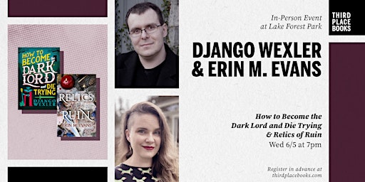 Imagem principal do evento An evening of epic fantasy with Django Wexler and Erin M. Evans!