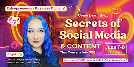 The Secrets of Social Media / Two Day Course