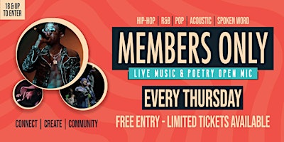 Immagine principale di Members Only: Live Music & Poetry Experience (Golden Ticket) 