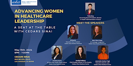 Primaire afbeelding van Advancing Women in Healthcare: A Seat at the Table with Cedars Sinai