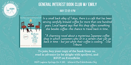 General Interest Book Club w/ Emily: Before the Coffee Gets Cold