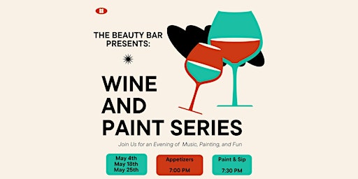 Primaire afbeelding van Wine & Paint at The Beauty Bar