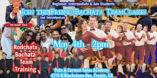 Imagem principal do evento Fresno: Bachata Dance Team Training w/ Rodchata (For Beginners)