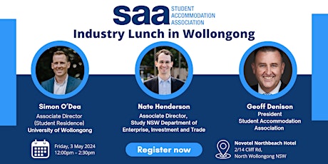 Student Accommodation Association Industry Lunch in Wollongong, NSW