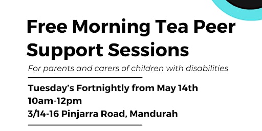 Imagem principal do evento Free Morning Tea Peer Support Sessions for Parents and Carers