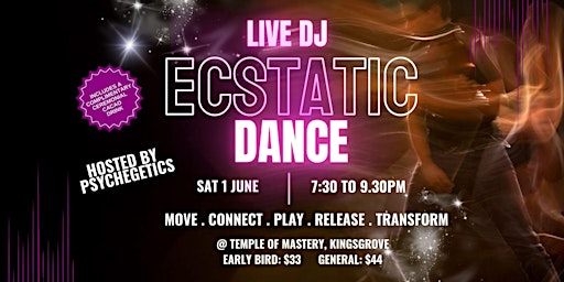 Primaire afbeelding van Ecstatic Dance | Kingsgrove| Move - Connect - Release - Transform