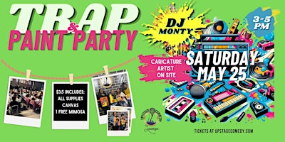 Immagine principale di Trap & Paint Party with DJ Monty and Caricature Artist 