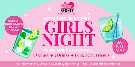 Long Term Girls Night: Girls Only Bar Crawl | Saturday 18th May primary image
