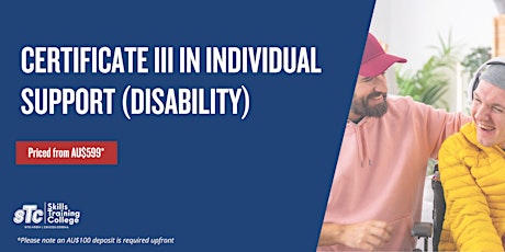 Certificate III in Individual Support (Disability) [Online  + F2F]